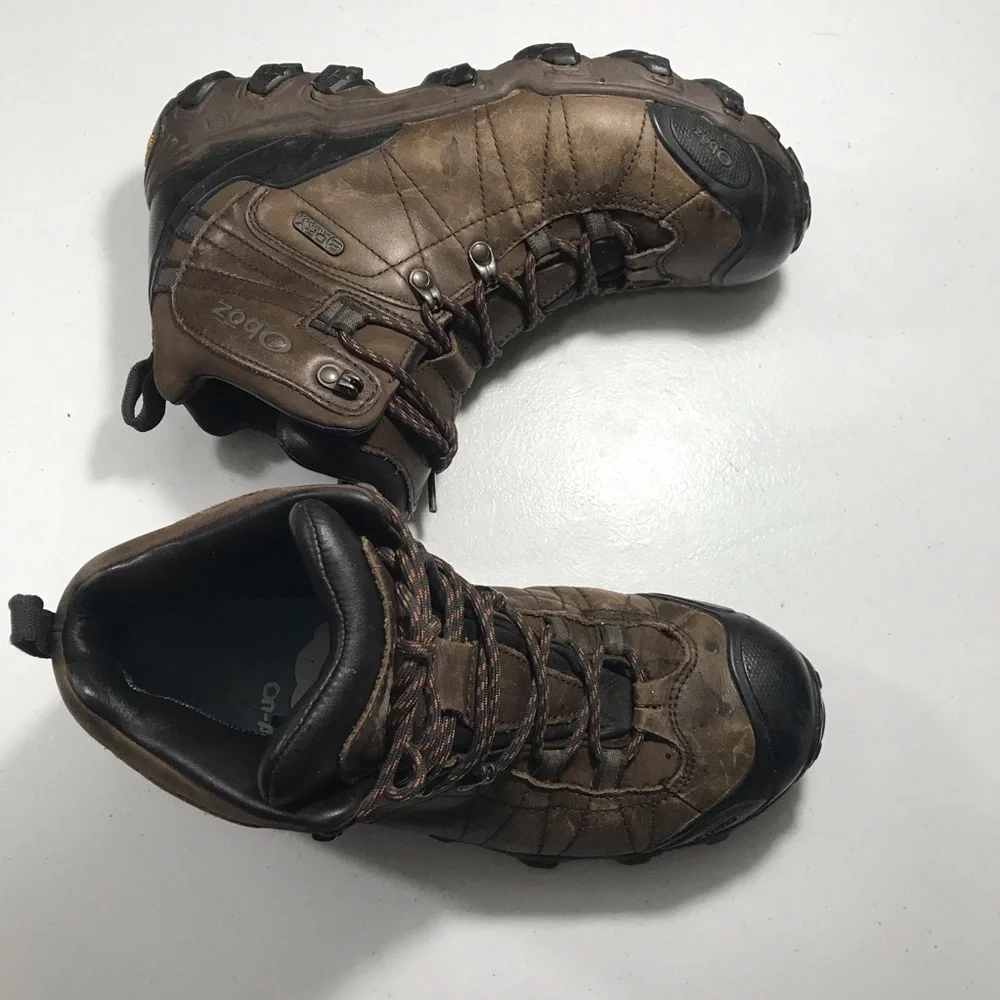 Womens  Brown Hiking Boots  Size 9 Durable Outdoor Trail Shoes SB-